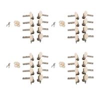 Giwnhvx Machines Tuners Pegs Tuning Key with White Pearl Knobs 16L+16R for Mandolin