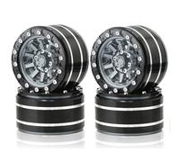 Giwnhvx Metal 1.9Inch Beadlock Wheel Rim Outer Diameter 55mm for RC 1/10 12mm Hex Crawler Car Axial SCX10 90047 CC01 TRX4,Grey 4PCS Replacement Parts