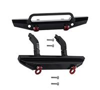 Giwnhvx Metal Front Rear Bumper for 1/18 RC Crawler Car TRX4-M TRX4M Upgrade Parts,Black