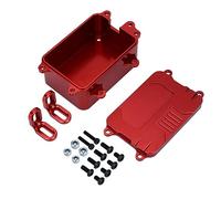 Giwnhvx Metal Receiver Box ESC Box Upgrade Accessories Fit for SCX10 1/10 RC Tracked Vehicle Red