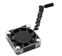 Giwnhvx Metal Shell 5010 ESC Motor 50X50X10mm Cooling Fan High-Speed Heat Dissipation Fan Cooler for RC Car Replacement Accessories Silver