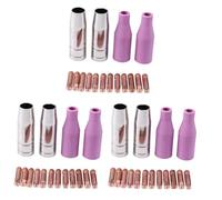 Giwnhvx Mig Set of Nozzles 48Pcs AK15 for Welding Torch Cap Tip Contact 0.8mm MB15 Ceramic Accessories
