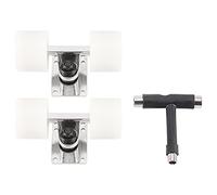 Giwnhvx Mini Skateboard Truck 3.25inch Parts Skateboard Wheels 60X45MM ABEC 9 Bearing Kit Truck Wheels,White