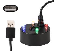 Giwnhvx Mist Maker, USB Port 4 Color LED Lights Mini Mister Fog Machine, Indoor Fountain Garden Pond Water Fogger Atomizer Black