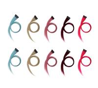 Giwnhvx Multi-Colour Highlighted Hair Extension Hairpin Long Straight Hair Clip Trimmable for Hair False Hair 3.2x55cm