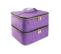 Giwnhvx Nail Polish Organizer Nail Polish Storage Bag Portable Nail Polish Holder Holds 30 Bottles and Nail Dryer Lamp, Easy to Use 25x20x19cm