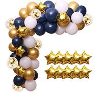 Giwnhvx Navy Balloons Garland Chrome Helium Globos Navy Party Balloon Arch for Baby Shower Party Decor