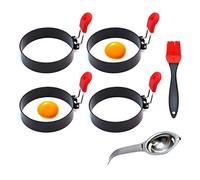 Giwnhvx Nonstick Egg Rings for Frying or Shaping Eggs,for Cooking Breakfast Omelette Egg McMuffin Sandwiches Maker Pancake Mold