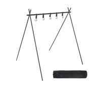 Giwnhvx Outdoor Aluminum Portable Camping Rack Folding Ultra-Light Camping Tripod Travel Sundries Hanger 61x100x105cm