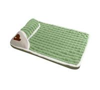 Giwnhvx Pet Dog Bed Mat Plush Pet Mat Protect Cervical Spine Detachable Dog House Indoor Comfort Coft Pet Supplies, Green, L