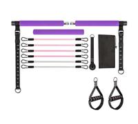Giwnhvx Pilates Bar Kit with Resistance Bands, Multifunctional Yoga Pilates Bar Home Gym Pilates Resistance Bar Kit()