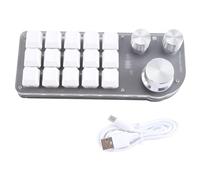 Giwnhvx Programming Macro Custom 15 Keys 3 Knob Keyboard RGB Copy Paste Mini Button Photoshop Gaming Keypad Mechanical Hotswap B Easy Install Easy to Use