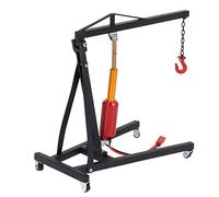 Giwnhvx RC Car 1/8 1/10 Simulation Garage Decoration Mini Engine Hanger Electric Crane Jack for TRX4 SCX10 Replacement Black