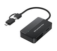 Giwnhvx Reader 4-In-1, TF SD MS Card Reader Multi Card Adapter External for Computer Camera USB 3.0 & USB C Interface Easy to Use