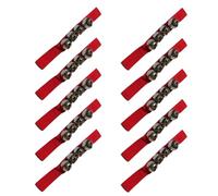Giwnhvx Red Orff Percussion Instrument, Hand Bell, Foot Bell, Hand Bell for Dance Performance Easy Install