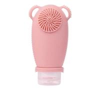 Giwnhvx Refillable Silicone Empty Bottle Containerfor Travel with Cleansing Brush, A