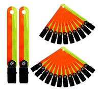 Giwnhvx Reflective Tree Tacks Hunting Reflector Tacks Trail Marking Ribbon with Clips for Hiking Hunting Outdoor 24 Pieces