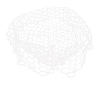 Giwnhvx Replacement Fishing Net Wear- Rubber Mesh White 32cm 1 Piece