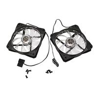 Giwnhvx RGB Color-Changing Symphony LED Light Desktop Computer DIY Light-Emitting Cooling Fan LED Case Fans Computer Cooling Fan (2Pcs 15 Lights Colorful)