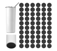 Giwnhvx Rubber Bottom for Sublimation Glass, Non-Slip Silicone Coaster Rubber Bottom for Tight Straight Glass 60pcs