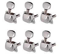 Giwnhvx Semiclosed Machine Heads 6R Guitar Tuning Pegs Chrome Metal Tuning Keys Set for Guitar Accessories