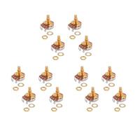 Giwnhvx Shaft Full Metric Sized Control Pots A500K Audio Taper Potentiometers Pot for Electric Guitar Bass (Set of 12)