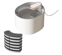 Giwnhvx Silent Cats Drinking Fountain USB Electric Feeder Pet Water Dispenser for Dog White PP