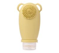Giwnhvx Silicone Empty Container with Cleansing Brush for Shampoo and Lotion, D
