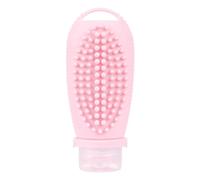 Giwnhvx Silicone Travel Refillable Empty Bottle with Cleansing Brush Portable Shampoo Bottles Lotion Cosmetics Containers for Travel, C