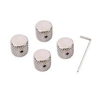 Giwnhvx Silver 4 Pack Volume Control Knob Tone Knob Flat Control Knob Guitar Control Knob Guitar Pedal Knob