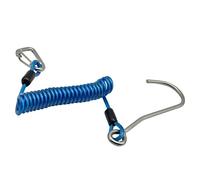 Giwnhvx Single Head Dive Reef Rafting Hook Stainless Steel Reef Hook Spiral Coil Spring Cord Dive Safety Accessory - Blue