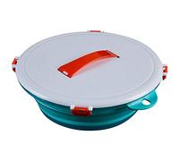 Giwnhvx Small Model-Folding Basin Telescopic Bowl Portable Bait Basin with Lid Wozi Basin Fishing Accessories