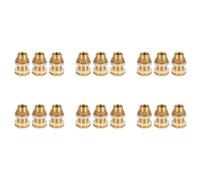 Giwnhvx Solid Brass Bulkhead Fitting, 18 Sets 3/8 Inch Female 1/2 Inch Male Solid Brass Water Tank Connector Threaded with Ring