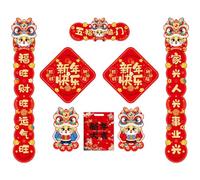Giwnhvx Spring Couplets Chinese New Dragon Year Couplet 2024 Spring Festival Decoration Pendant A