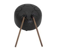 Giwnhvx Steel Tongue Drum 8 Notes 5 Inches Chakra Tank Drum Steel Percussion Storage Bag and Mallets (Black)