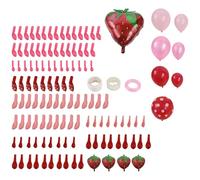 Giwnhvx Strawberry Balloon Arch, Strawberry Birthday Gathering Decoration, Strawberry Decorations Kit(128Pcs)
