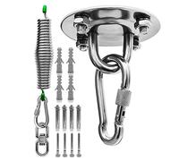 Giwnhvx Suspension Hanging Chair Set,Punch Bag Holder,Ceiling Hook + Stainless Steel Spring Hanging Chair 360° Rotatable