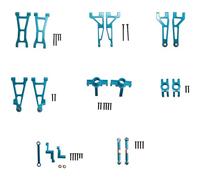 Giwnhvx Swing Arm Steering Group Cup for 16207 16208 16209 16210 H16 Remote Control Car Replacement Parts Accessories Metal Upgrade Kit,Blue