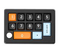 Giwnhvx Three-Mode Hot-Swappable Digital Mechanical Keyboard Macro Definition RGB Gaming Mechanical Keypad Knob Hardware Black