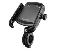 Giwnhvx Universal Motorcycle Phone Holder 360° View Bicycle Phone Holder for 5.4-7.2 Inch Mobile Phone Stand Black