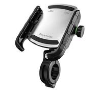 Giwnhvx Universal Motorcycle Phone Holder 360° View Bicycle Phone Holder for 5.4-7.2 Inch Mobile Phone Stand Silver