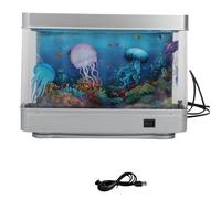 Giwnhvx USB Simulated Fish Tank Lamp Artificial Tropical Fish Tank Light Aquarium Decor Night Light Virtual Ocean LED Table Lamp