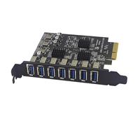Giwnhvx USB3.2 GEN2 10Gbps PCIe Expansion Card TYPE-A PCI-E 4X to 7 Ports USB 3.0 Expansion Adapter Card PCI-E Controller Card