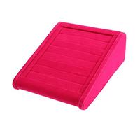 Giwnhvx Velvet Ring Organizer Jewelry Display Shelf Earring Storage Case Box Tray Holder, Rose red