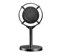 Giwnhvx Vintage Style Microphone Simulation Classic Retro Microphone Dynamic Vocal Mic Universal Stand for Live Performance Sing Black