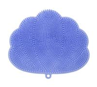 Giwnhvx Wall-Mounted Hands-Free Back and Foot Scrubber with Suction Cups - Deep Clean and Exfoliate in the Shower Blue 30 X 25.5cm