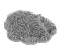 Giwnhvx Wall-Mounted Hands-Free Back and Foot Scrubber with Suction Cups - Deep Clean and Exfoliate in the Shower Gray