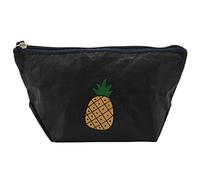 Giwnhvx Washable Kraft Paper Sundries Storage Bags Women Cosmetic Handbag Foldable Travel Bag Home Bags Black