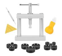 Giwnhvx Watch Press Tool Set, Watch Press Set Back Case Closer with 12 Molds, Watch Crystal Press,for Closing Caps