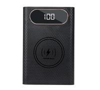 Giwnhvx Wireless DIY Shell 21700 Battery Storage Box Quick Charge 22.5W Detachable Power Bank Case Without Battery 22.5W QC4/QC3.0/QC2.0 LCD Display DIY Power Bank Case A